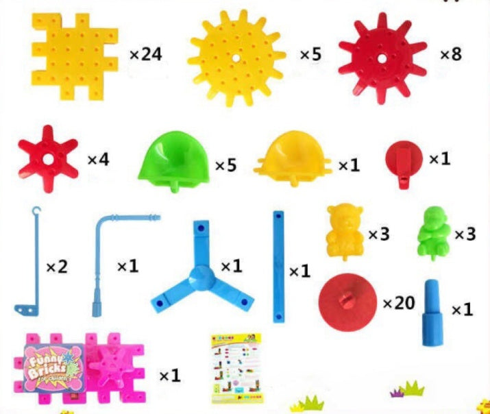 Electric Gears 3D Model Building Kits Plastic Brick Blocks Educational Toys for Kids Super Amazing Store