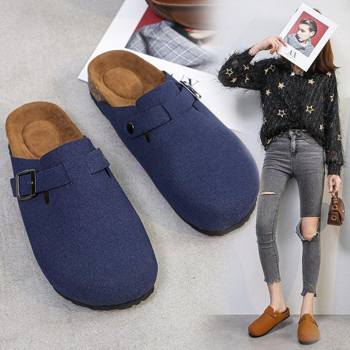 Baotou Slippers Female Couple Cork Drag - Super Amazing Store