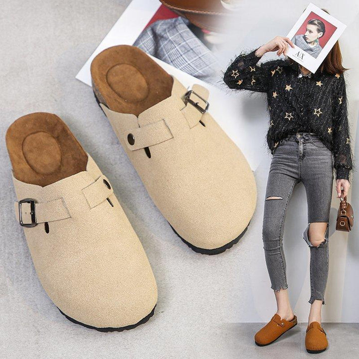 Baotou Slippers Female Couple Cork Drag - Super Amazing Store