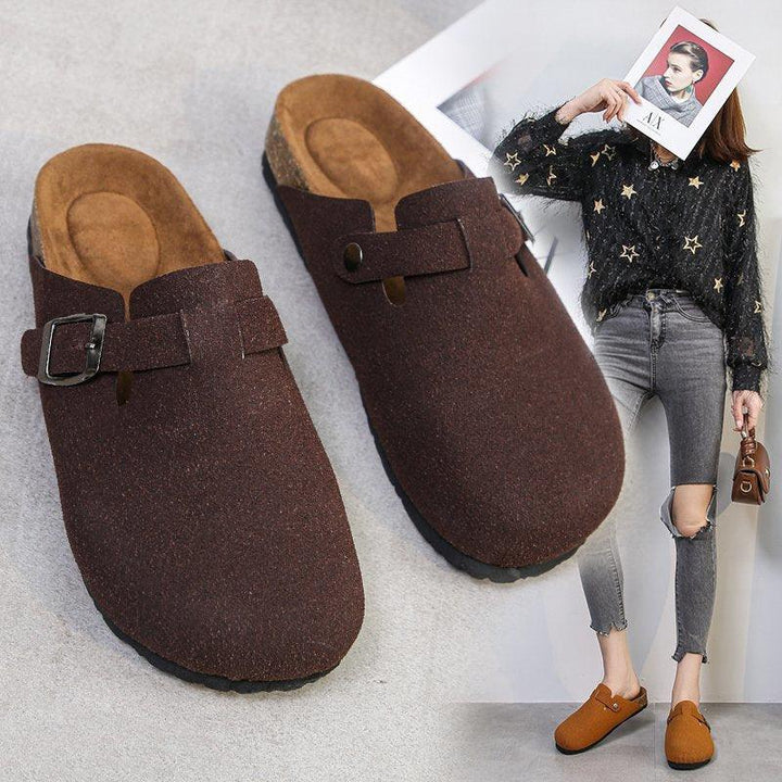 Baotou Slippers Female Couple Cork Drag - Super Amazing Store