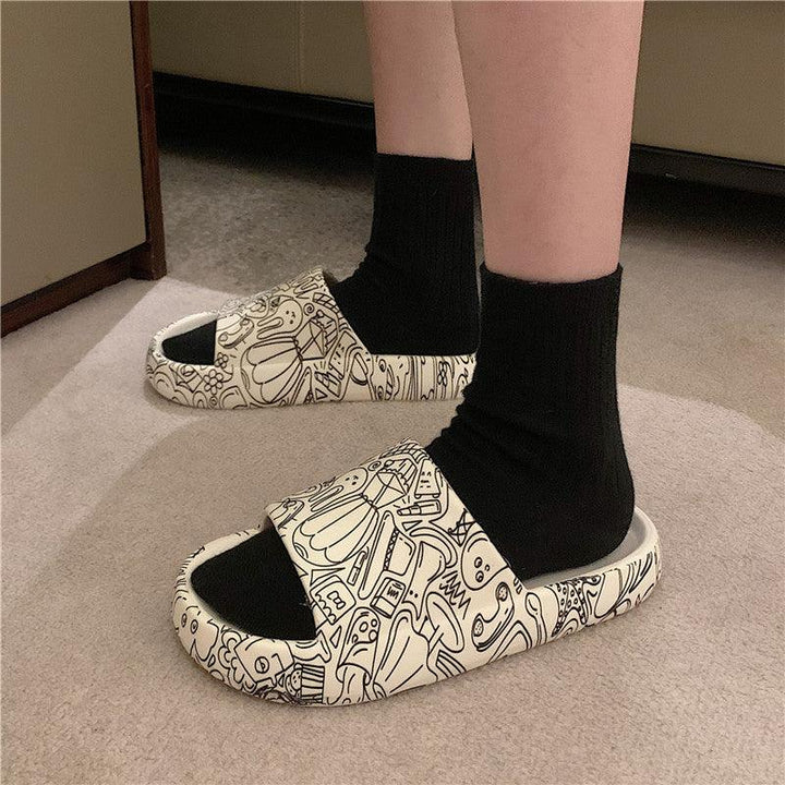 Thick - Soled Indoor Home With Non - Slip Bath Soft - Soled Slippers - Super Amazing Store