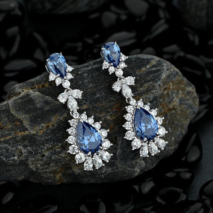 Retro Royal Blue Drop Earrings - Super Amazing Store