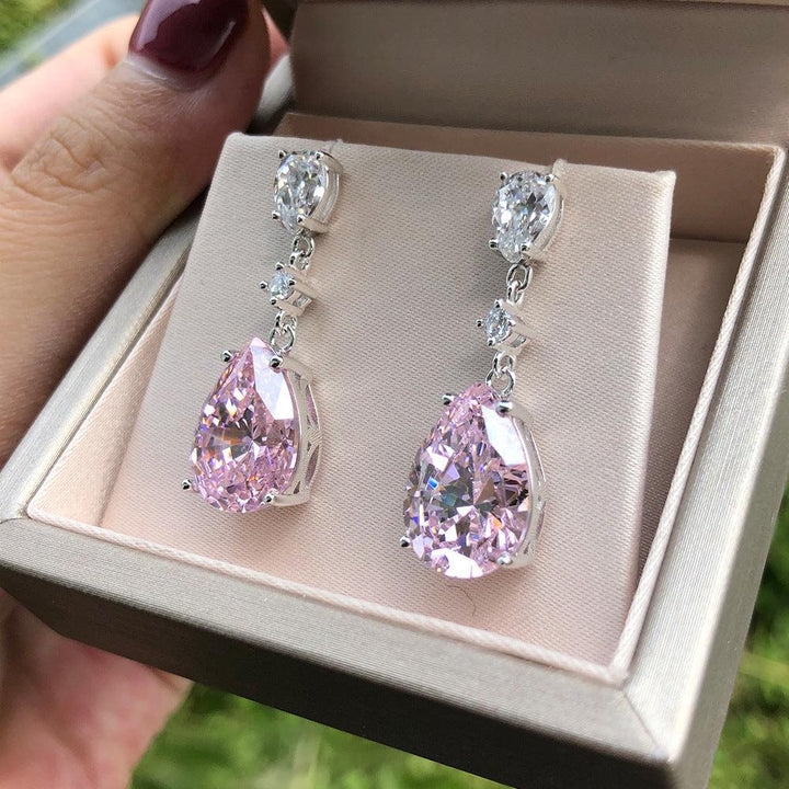 Shi Pei Jewelry Is Shining Set 5A Water Drop Shape Female Popular Temperament - Super Amazing Store