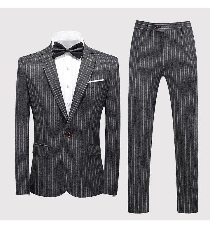 Men's Suits New Large Size Suit Wedding Suit Business Casual Blue Wedding Korean Slim Dress - Super Amazing Store