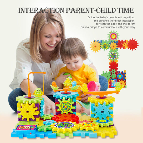 Electric Gears 3D Model Building Kits Plastic Brick Blocks Educational Toys for Kids Super Amazing Store