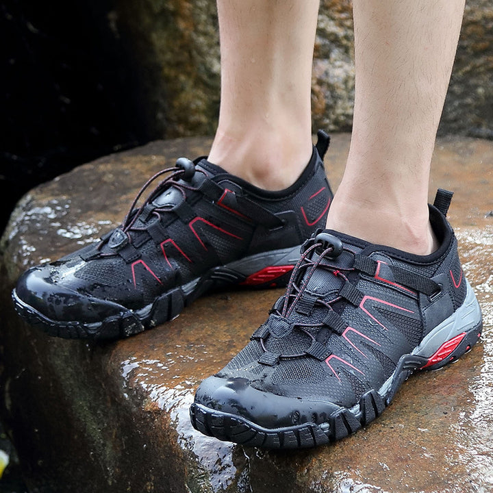 Men Outdoor Sports Water Shoes Mesh Breathable Sneakers Fishing Rubber Beach Summer New - Super Amazing Store