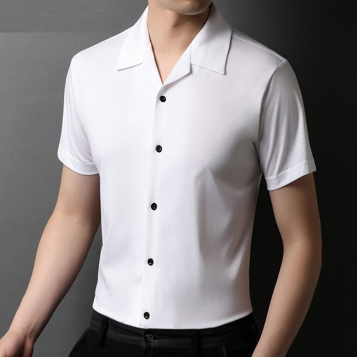 Cuban Collar Shirt Men Summer Super Amazing Store