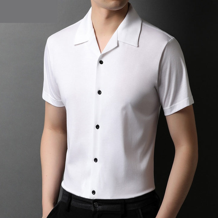 Cuban Collar Shirt Men Summer Super Amazing Store