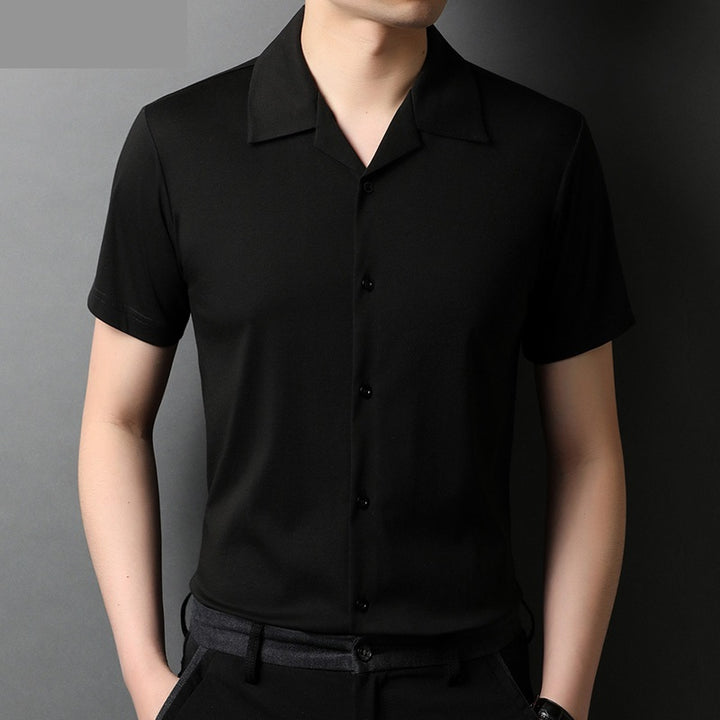 Cuban Collar Shirt Men Summer Super Amazing Store