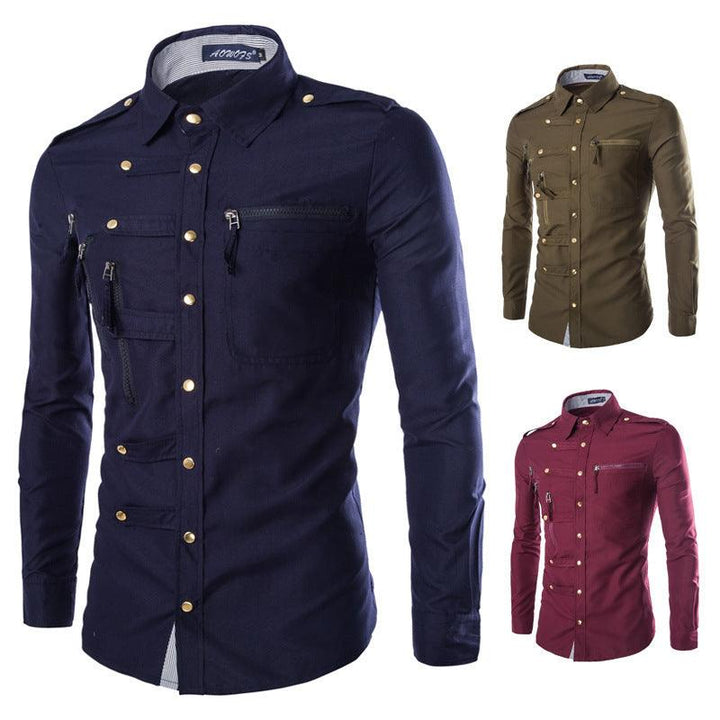 Brand Men Shirt Fashion Design Mens Slim Fit Cotton Dress Shirt Stylish Long Sleeve Shirts Chemise Homme Camisa Masculina - Super Amazing Store