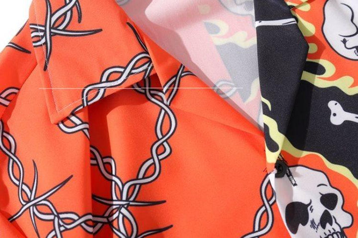 Beach Fashion Loose Harujuku Shirts for Men - Super Amazing Store