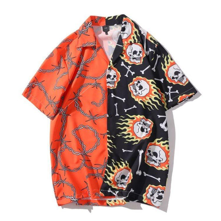 Beach Fashion Loose Harujuku Shirts for Men - Super Amazing Store