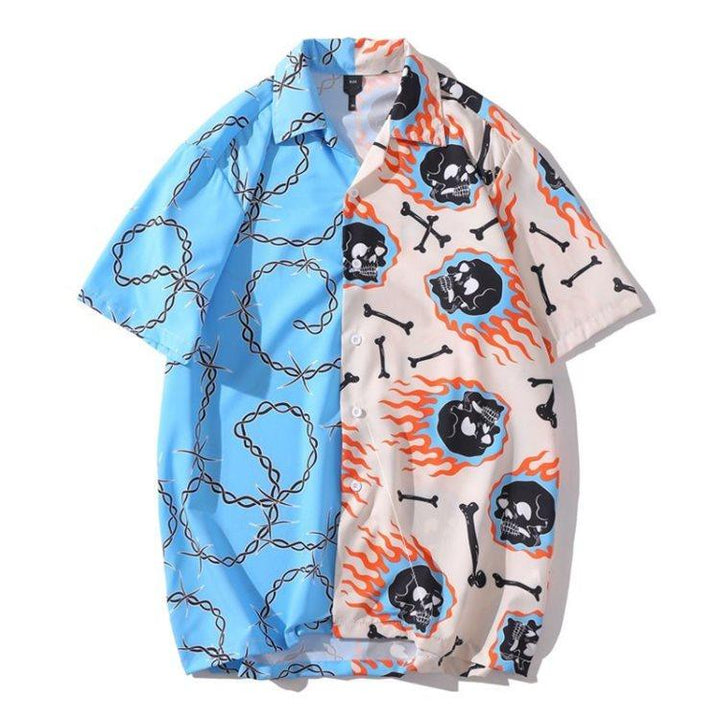 Beach Fashion Loose Harujuku Shirts for Men - Super Amazing Store