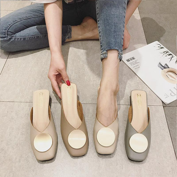 Baotou Half Slippers For Women Outside Wear - Super Amazing Store