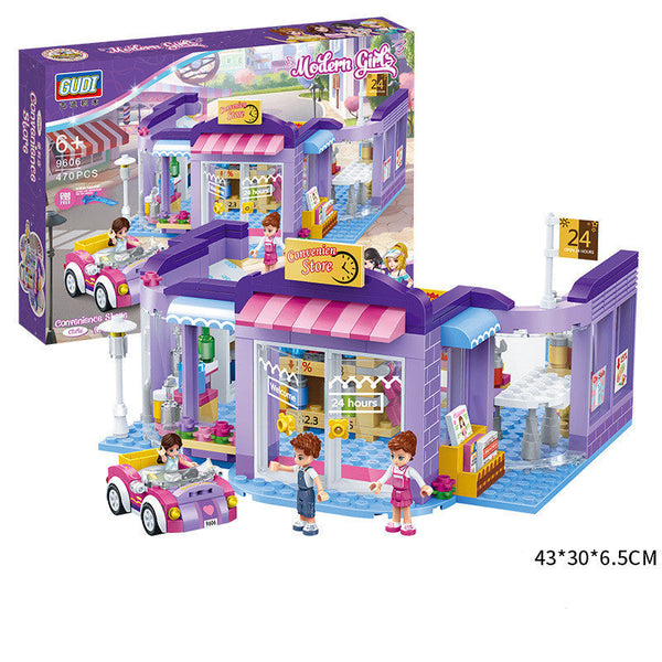 Modern Girl Puzzle Assembling And Inserting Diy Building Block Toys Super Amazing Store