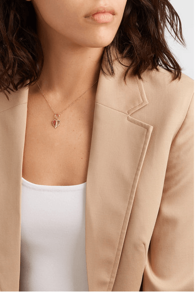 REVIEW Wei Gu Zircon Heart Necklace Imitation Enamel Gold-plated Jewelry European Retro Simple Atmosphere - Super Amazing Store