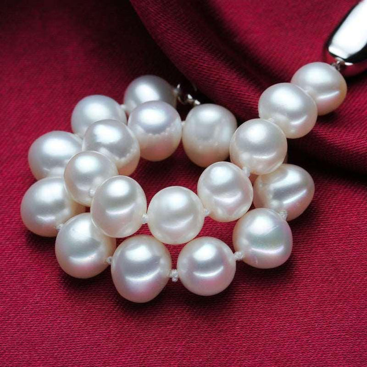 8-9Mm Freshwater Pearl Bracelet, Steamed Buns, Round And Strong Light, Basically Flawless Pearl Jewelry Accessories - Super Amazing Store