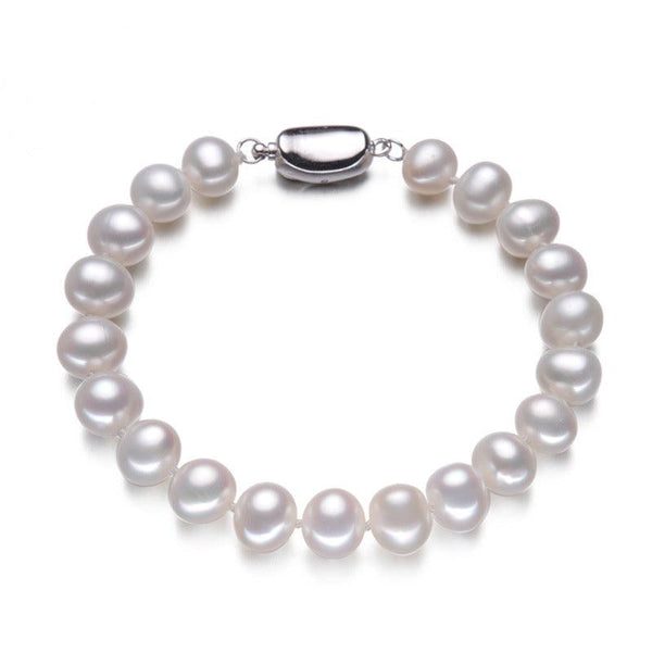 8-9Mm Freshwater Pearl Bracelet, Steamed Buns, Round And Strong Light, Basically Flawless Pearl Jewelry Accessories - Super Amazing Store