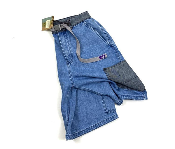 Retro Heavy Stone Washed Mountain Loose Trendy Brand Denim Tooling Denim Shorts Men - Super Amazing Store