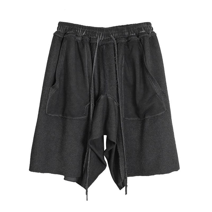 Washed And Worn Terry Stitching Shorts Men - Super Amazing Store