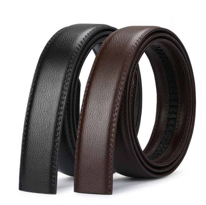 Belt Men's Belt Leather Automatic Buckle 3.5cm Belt body Business Casual Middle-aged Youth Trousers - Super Amazing Store