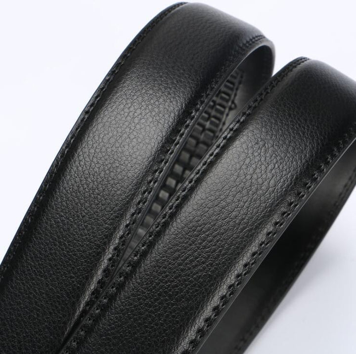 Belt Men's Belt Leather Automatic Buckle 3.5cm Belt body Business Casual Middle-aged Youth Trousers - Super Amazing Store