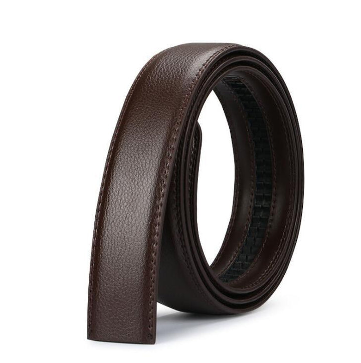 Belt Men's Belt Leather Automatic Buckle 3.5cm Belt body Business Casual Middle-aged Youth Trousers - Super Amazing Store