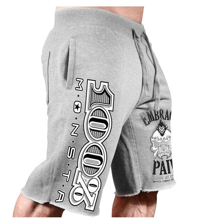 Men'S Shorts Casual Running Big Print Five-Point Pants Cotton Shorts Men - Super Amazing Store