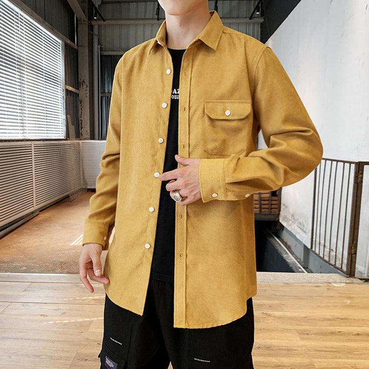 Long-Sleeved Youth Casual Hong Kong Style Shirt - Super Amazing Store