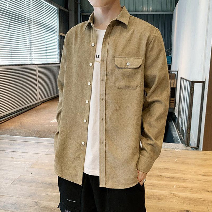 Long-Sleeved Youth Casual Hong Kong Style Shirt - Super Amazing Store