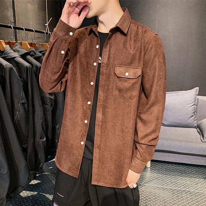 Long-Sleeved Youth Casual Hong Kong Style Shirt - Super Amazing Store