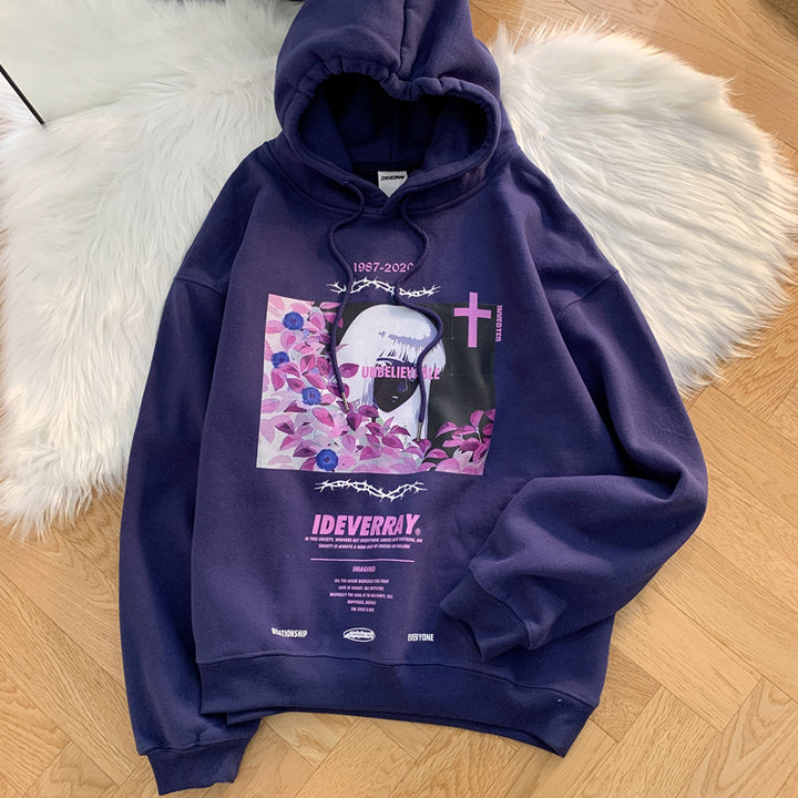 Rose Girl Printed Hoodie Q2