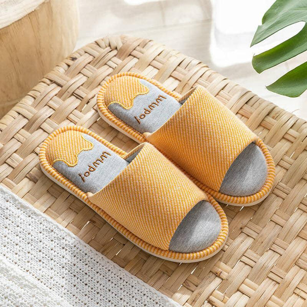 Linen Home Platform Slippers - Super Amazing Store