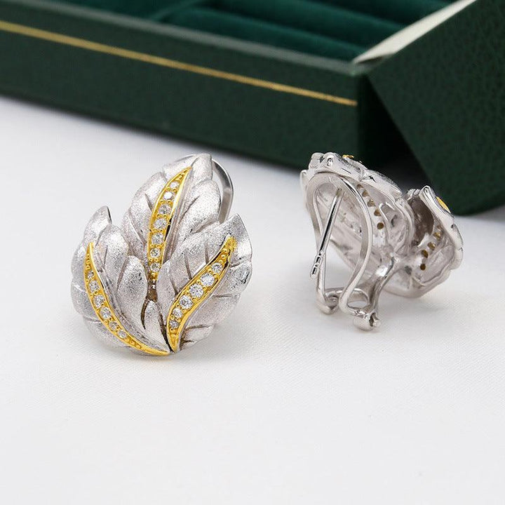 Luxury Craftsmanship Leaf Separation Hollow Earrings - Super Amazing Store