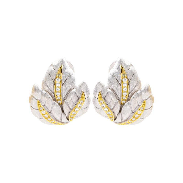 Luxury Craftsmanship Leaf Separation Hollow Earrings - Super Amazing Store