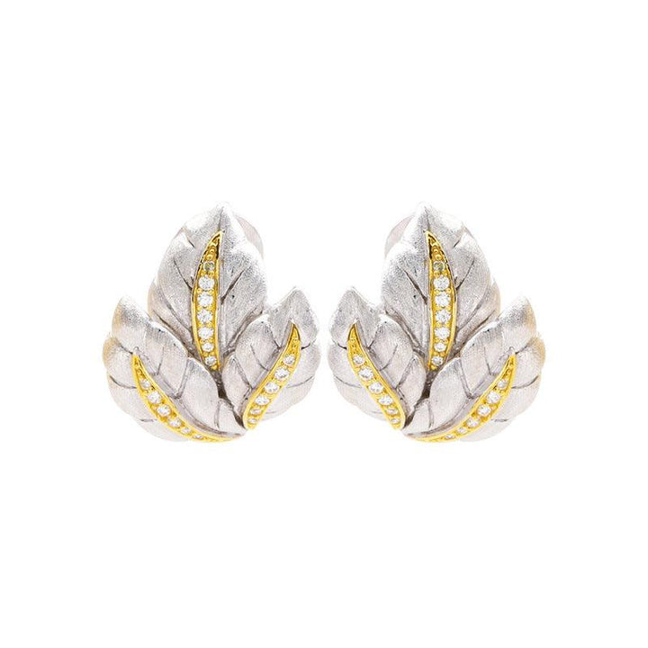 Luxury Craftsmanship Leaf Separation Hollow Earrings - Super Amazing Store