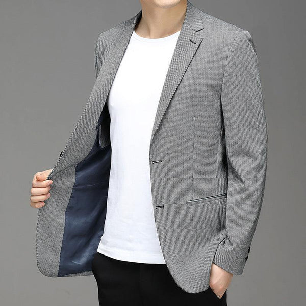 Spring New Suit Men"S Korean Plaid Non Iron Casual Small Suit Coat Fashion Men"S Wholesale - Super Amazing Store