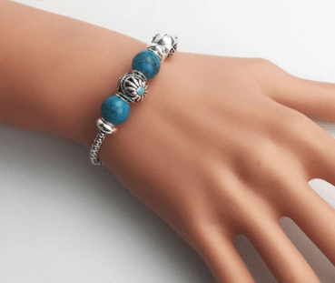 Bracelet Blue Beaded 925 Silver - Super Amazing Store
