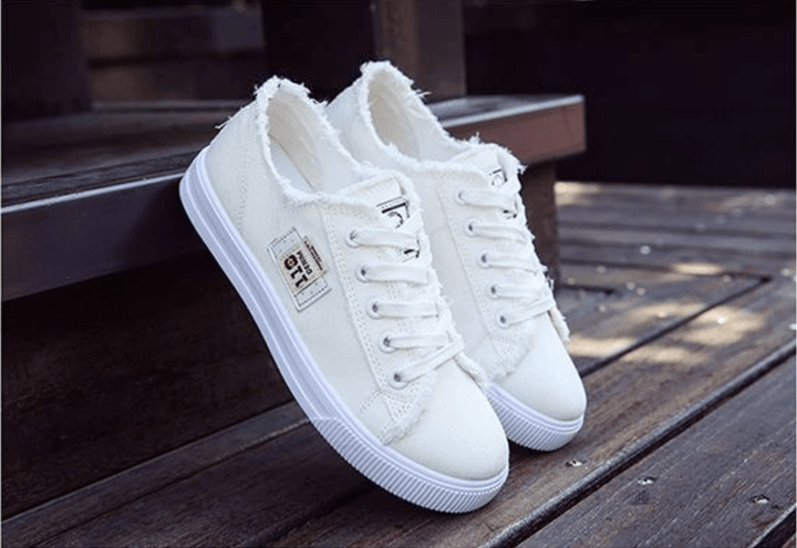 Canvas Shoes Women'S Korean Version Of The White Shoes Spring New Flat-Bottom Casual All-Match Trend - Super Amazing Store