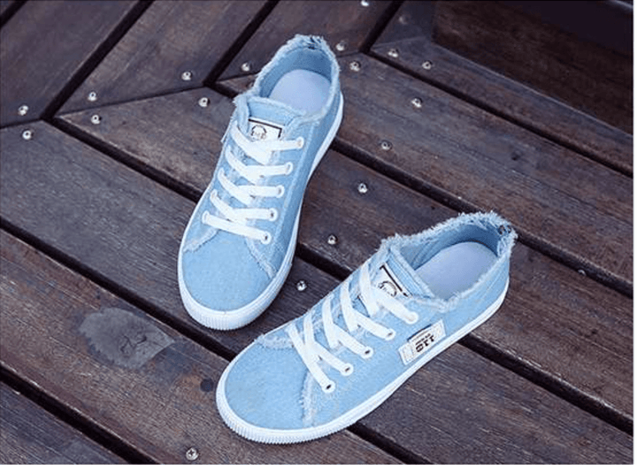 Canvas Shoes Women'S Korean Version Of The White Shoes Spring New Flat-Bottom Casual All-Match Trend - Super Amazing Store