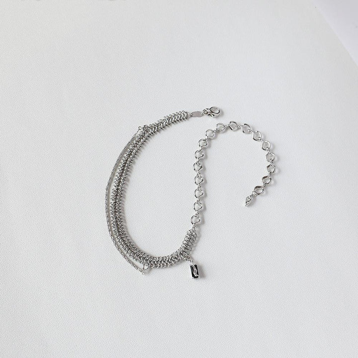 Frosty Wind Necklace Female Light Clavicle Chain Necklace Pendant Stitching Necklace - Super Amazing Store