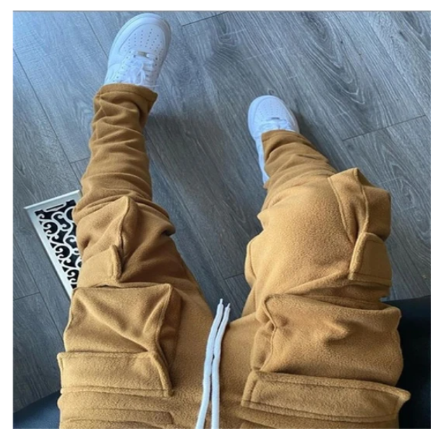 European And American Style Three-dimensional Bag Tide Brand Men's Sports Casual Pants-Super Amazing Store