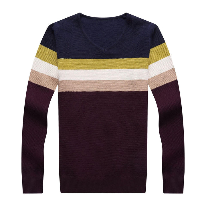 Spring Sweater Men'S Knitted Sweater V-Neck Casual Men - Super Amazing Store