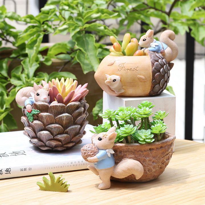 Creative Pastoral Resin Micro Landscape Potted Plants-Super Amazing Store