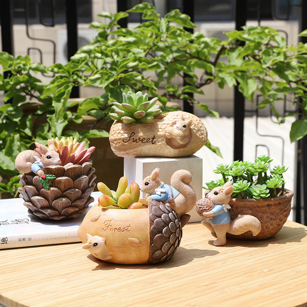 Creative Pastoral Resin Micro Landscape Potted Plants-Super Amazing Store