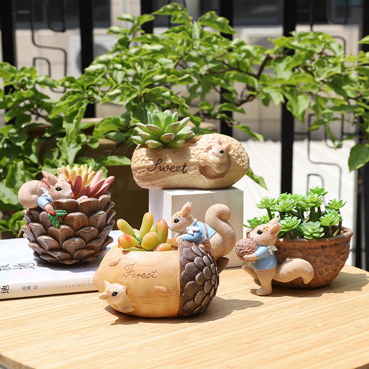 Creative Pastoral Resin Micro Landscape Potted Plants-Super Amazing Store