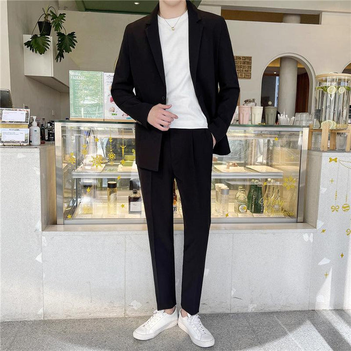 White Rascal Casual Suit Men''S Trend Loose Light Mature Suit Men''S Net Infrared Set Summer Thin - Super Amazing Store