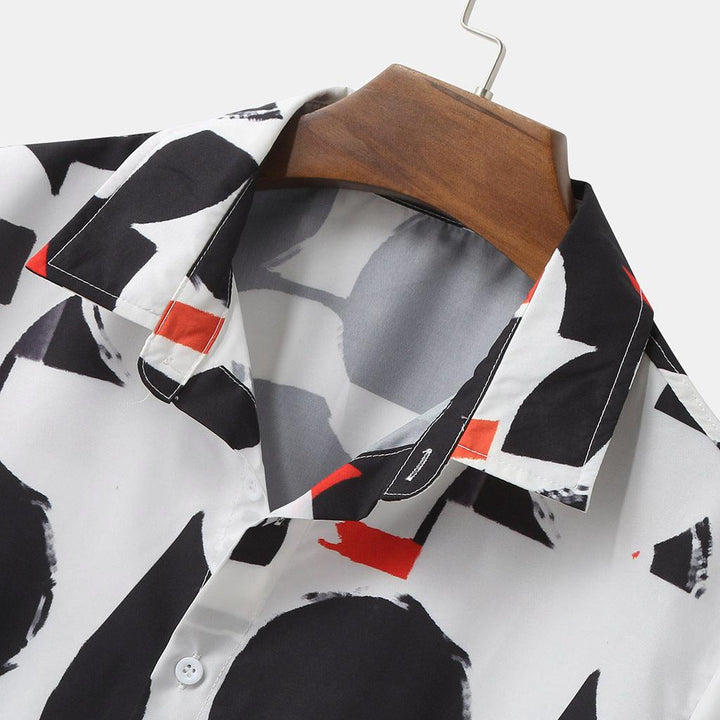 Printed Summer Shirts Streetwear Ethnic Style Mens Blouse - Super Amazing Store