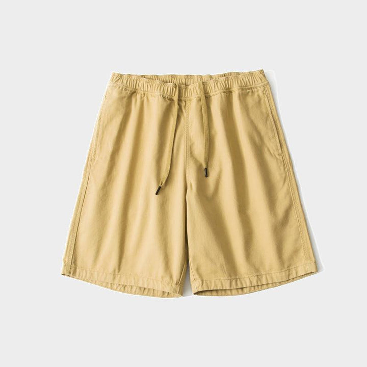 Japanese Tooling Brushed Yarn Card Solid Color Over The Knee Loose Skateboard Casual Beach Shorts Men - Super Amazing Store