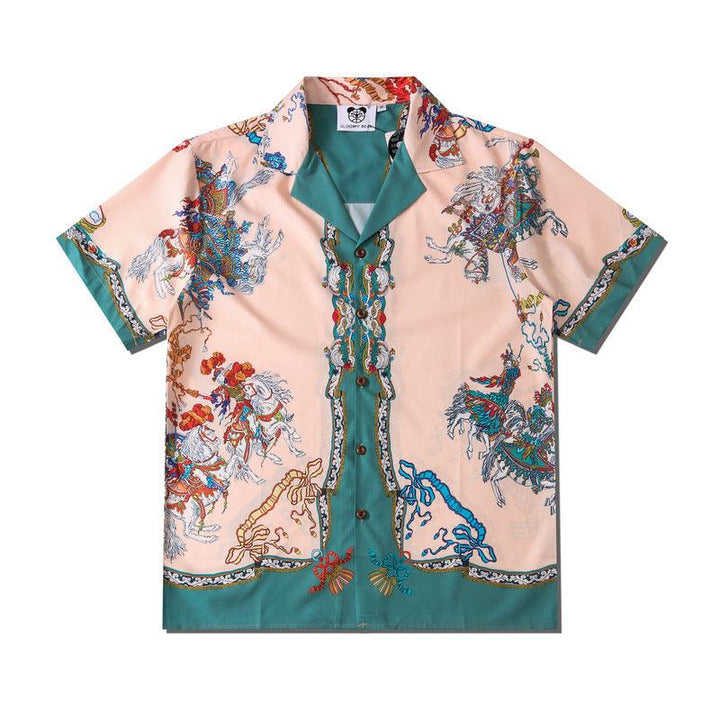 Casual Printed Short Sleeve Shirt Men Street Hawaii Beach Oversize Women Fashion Harujuku Shirts For Men - Super Amazing Store